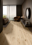 Lames Margres Bare&Bold Bold Cream 20x120 en ambiance chambre