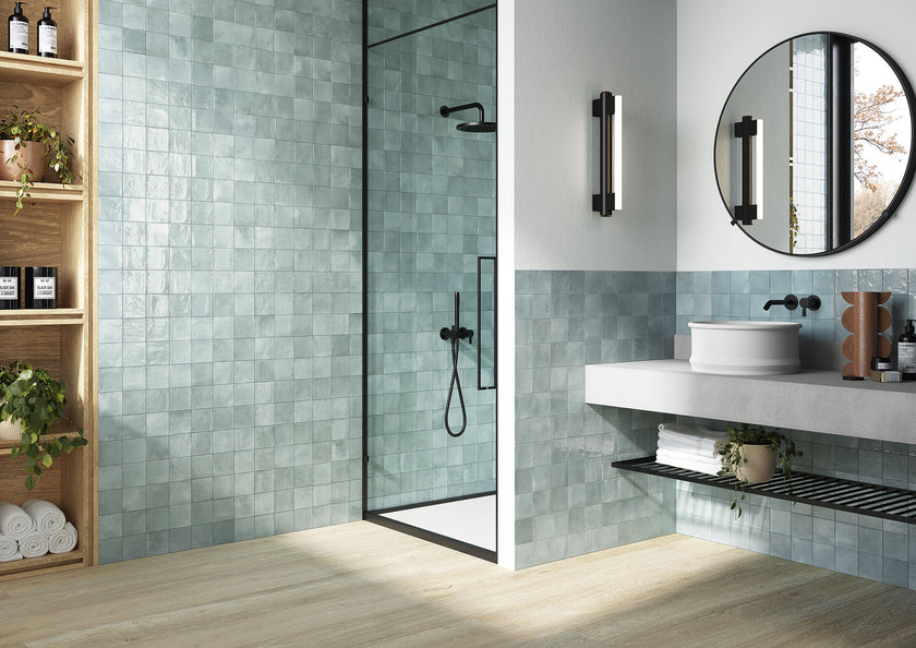 ELIOS CERAMICA CLAY AQUA 10x10 LUCIDO