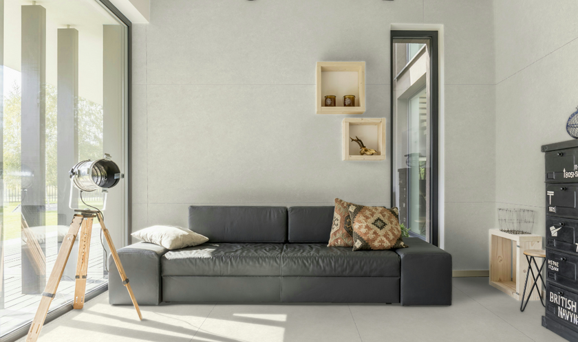 Carrelage effet béton Cifre Xlife Ivory 120x280 cm – vue 2