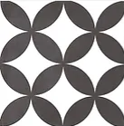 Carrelage effet carreaux de ciment Kerion Neocim Classic Fleur Noir 20x20 cm – vue 2