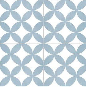 Carrelage effet carreaux de ciment Kerion Neocim Classic Fleur Ciel 20x20 cm – vue 2