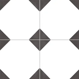 Carrelage effet carreaux de ciment Kerion Neocim Classic Octogone Noir 20x20 cm – vue 2