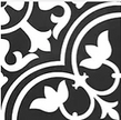 Carrelage effet carreaux de ciment Kerion Neocim Classic D Noir N 20x20 cm – vue 3