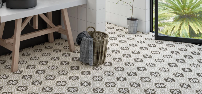 Carrelage effet carreaux de ciment Kerion Neocim Classic Champagne 20x20 cm