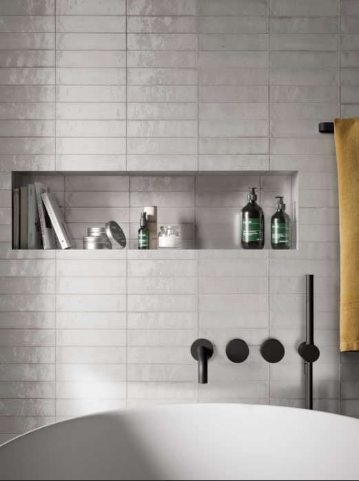 Carrelage effet zellige Marazzi Lume White LUX 6x24 cm – vue 2