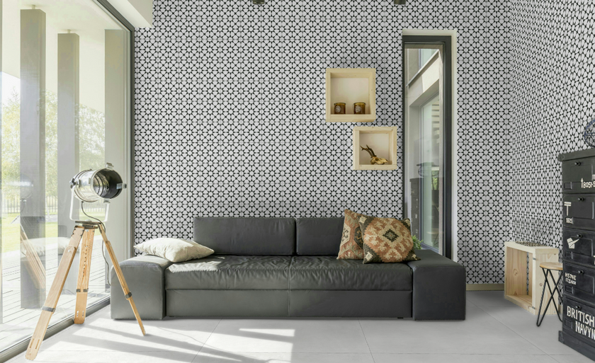 Carrelage effet carreaux de ciment Cifre Hidra Prisma White 20x20 cm