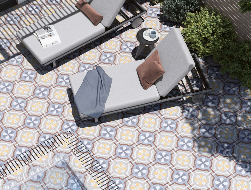 Carrelage décor Fioranese Cementine Openair Openair_6 20x20 cm