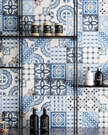 FIORANESE CEMENTINE SHINY MIX BLUE LUCIDO 20x20