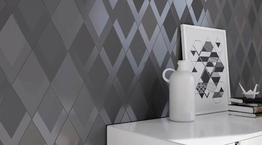 WOW FLOW DIAMOND DECOR BLACK 14x24 MAT