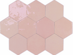 WOW ZELLIGE HEXA PINK 10,8x12,4 GLOSS