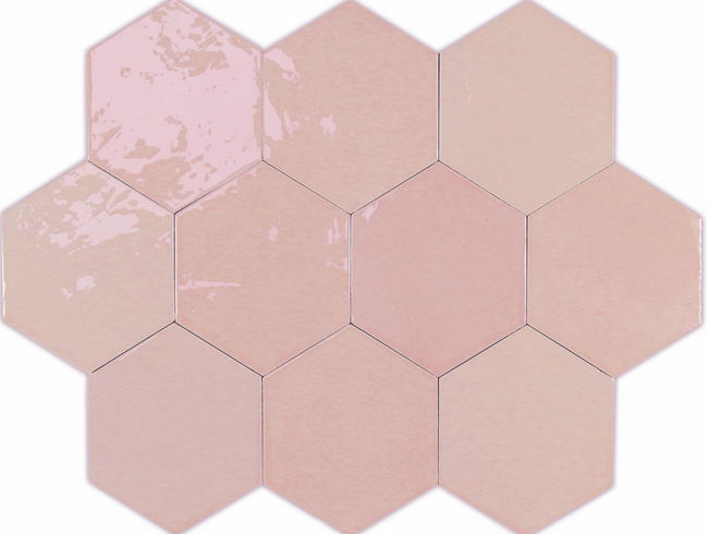 WOW ZELLIGE HEXA PINK 10,8x12,4 GLOSS