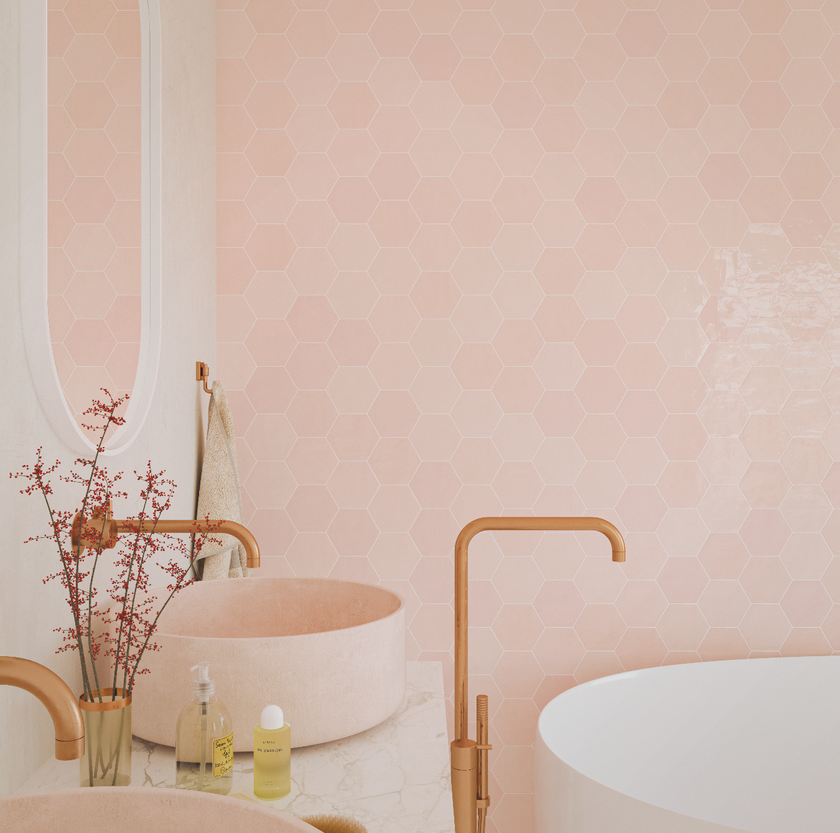 WOW ZELLIGE HEXA PINK 10,8x12,4 GLOSS