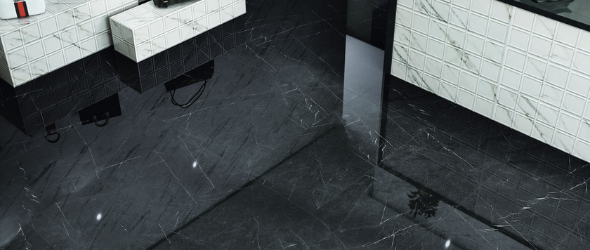 Carrelage poli aspect noir MARQUINA 60X60