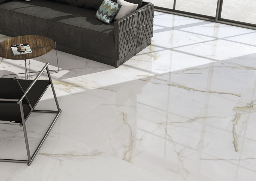 Carrelage poli aspect marbre DIAMOND GOLD 60X120