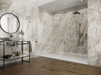 Carrelage effet marbre Cifre Xlife Golden White 120x280 cm