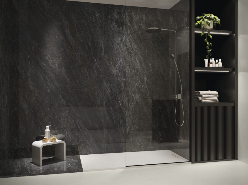 Carrelage effet marbre Cifre Xlife Black 120x280 cm