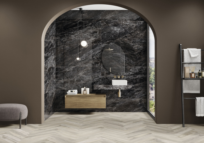 Carrelage effet marbre Cifre Xlife Black 120x280 cm – vue 3