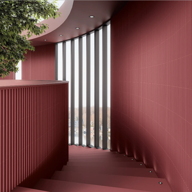 Carrelage WOW STRIPES GARNET MAT 7,5x30
