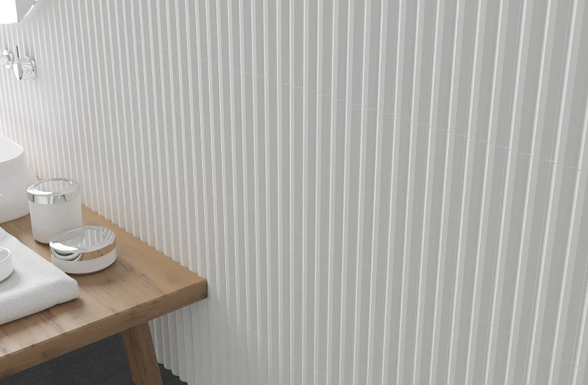 Carrelage WOW STRIPES WHITE MAT 7,5x30