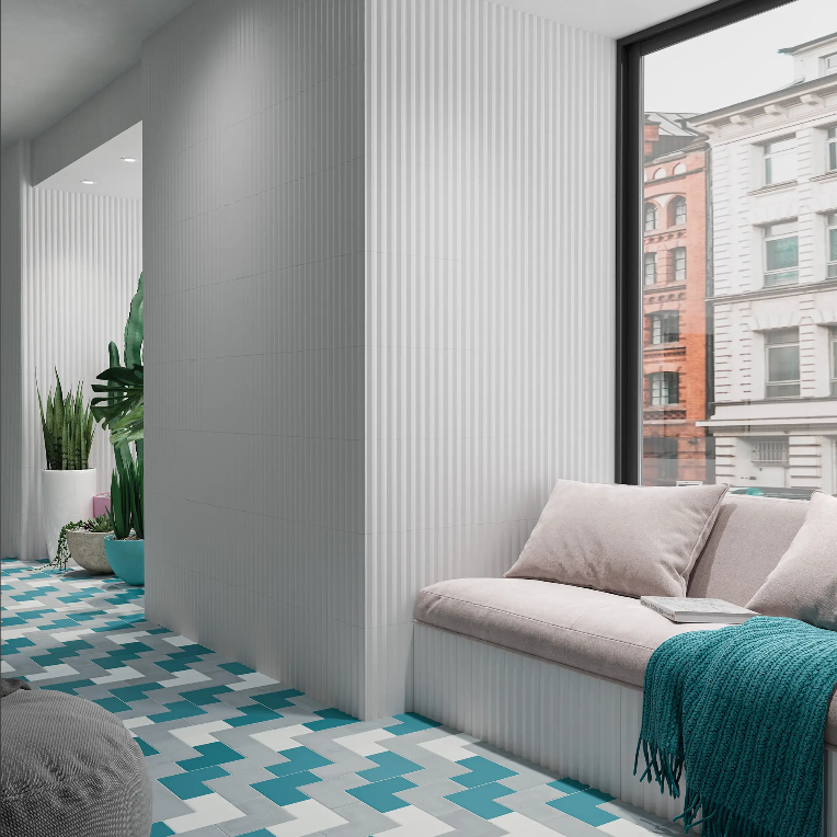 Carrelage WOW STRIPES TRANSITION WHITE MAT 7,5x30