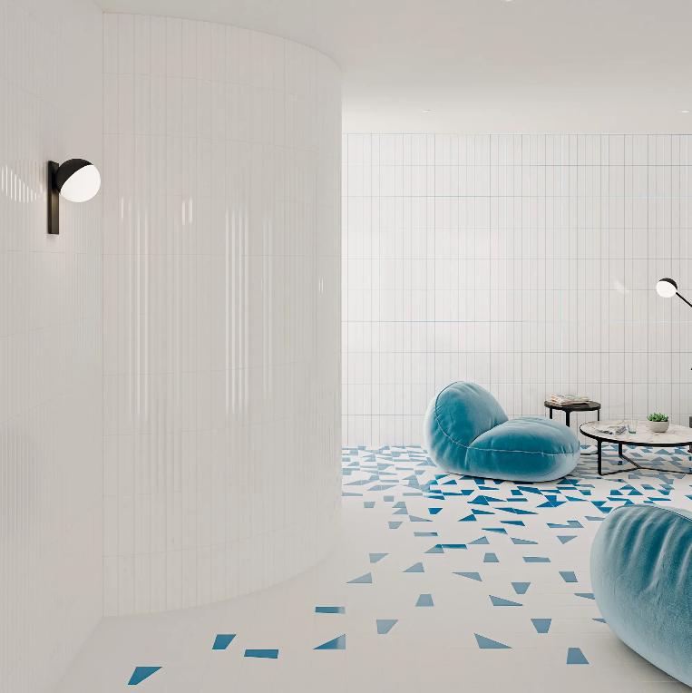 Carrelage WOW STRIPES LISO XL WHITE GLOSS 7,5x30