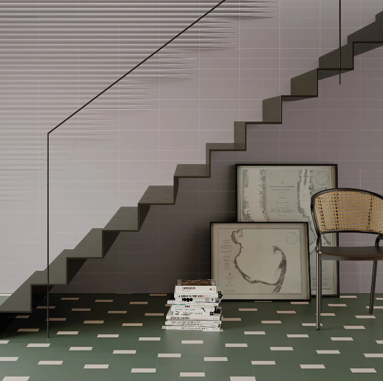 Carrelage WOW STRIPES TRANSITION GREY MAT 7,5x30