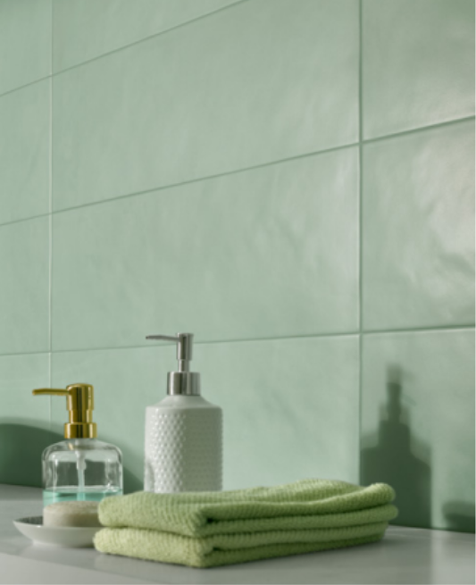 LOVE TILES SPLASH GREEN MAT 20x60