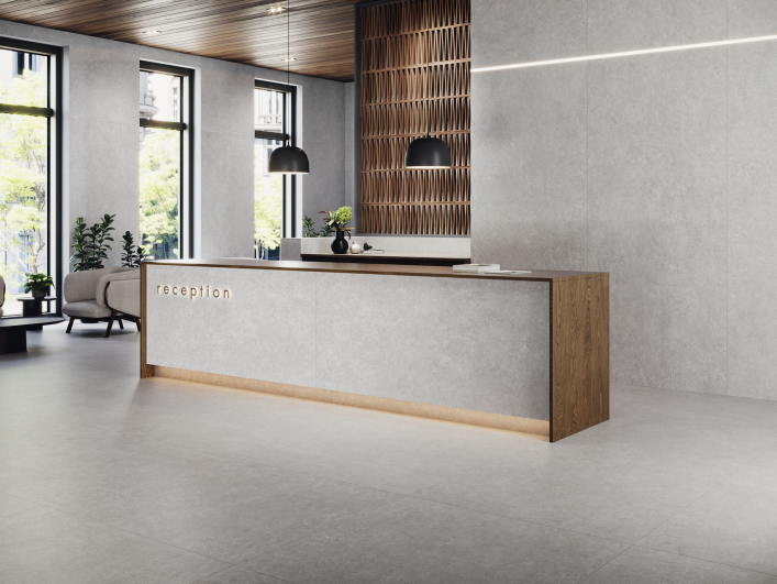Carrelage effet béton Cifre Xlife Pearl 120x280 cm – vue 2