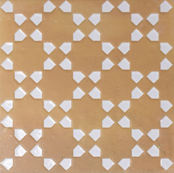 WOW BEJMAT DECOR TAN WHITE MAT,GLOSSY 15x15