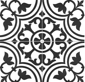 Carrelage effet carreaux de ciment Kerion Neocim Classic D Noir 20x20 cm – vue 2