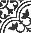 Carrelage effet carreaux de ciment Kerion Neocim Classic D Noir 20x20 cm – vue 3