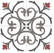 Carrelage effet carreaux de ciment Kerion Neocim Classic Branche Framboise 20x20 cm – vue 2