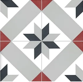 Carrelage effet carreaux de ciment Kerion Neocim Classic Optique Framboise 20x20 cm – vue 2