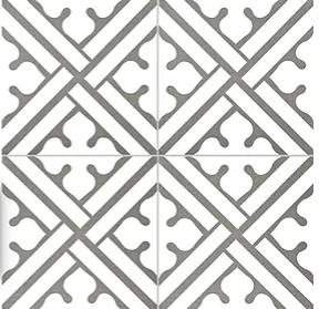Carrelage effet carreaux de ciment Kerion Neocim Classic B Graphite 20x20 cm – vue 2