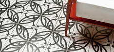 Carrelage effet carreaux de ciment Kerion Neocim Classic Lis Noir 20x20 cm