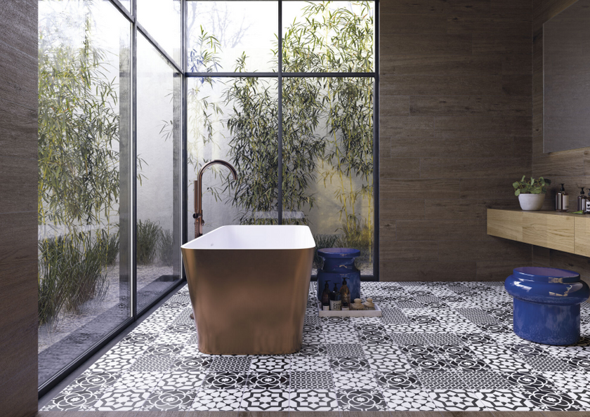 Carrelage effet carreaux de ciment Cifre Hidra White 20x20 cm