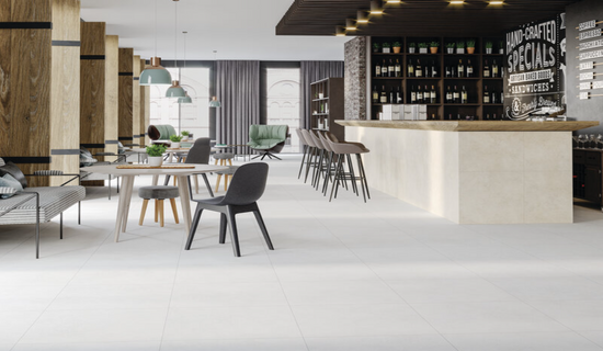 Carrelage effet pierre Cifre Pulsar White 60x60 cm