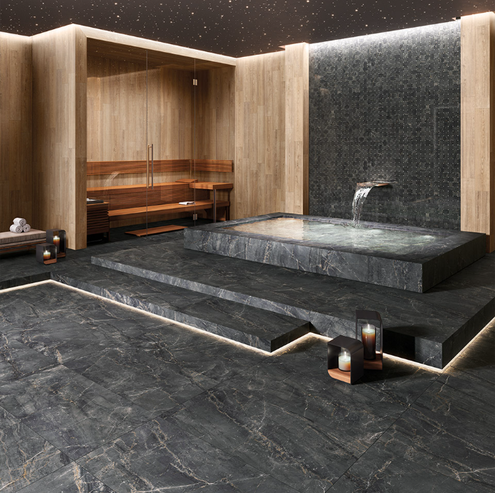 CERDOMUS SYBIL BLACK 60x60 POLI