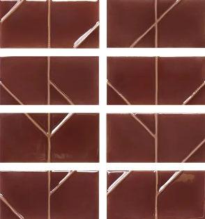 WOW YOKO ORIGAMI BORDO 6,2x12,5 GLOSSY