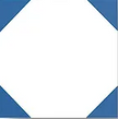 KERION OCTOGONE 20x20 AZUR MAT