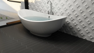 WOW FLOOR TILES CHEVRON GRAPHITE A 10x52 MAT