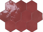 WOW ZELLIGE HEXA WINE 10,8x12,4 GLOSS