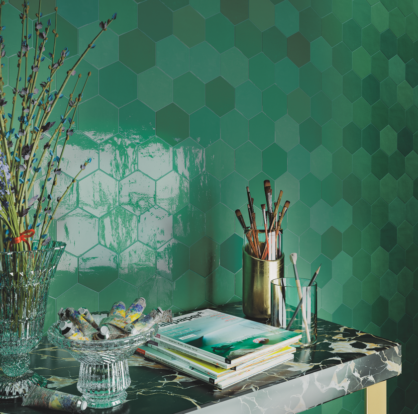 WOW ZELLIGE HEXA EMERALD 10,8x12,4 GLOSS