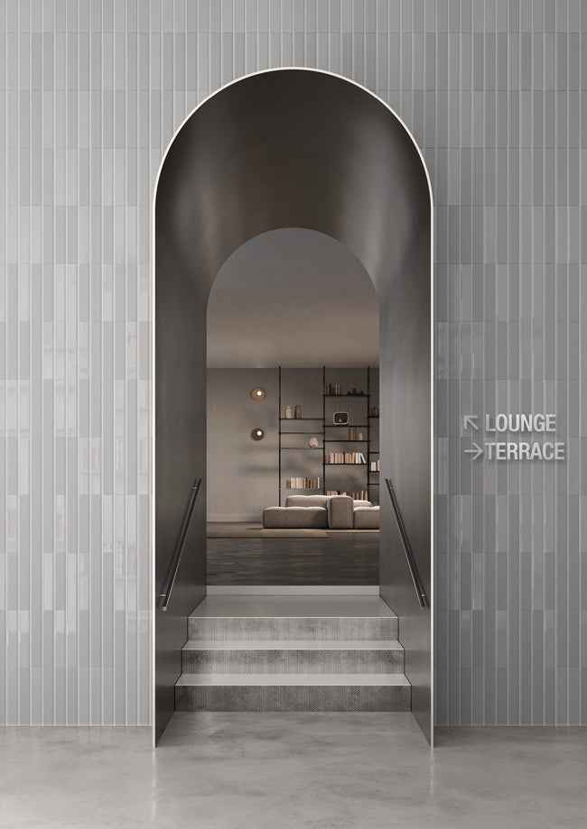 Faïence TINTE GRIGIO MEDIO 5x25 Quintessenza