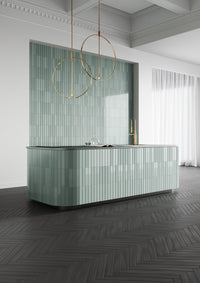 Faïence TINTE ACQUAMARINA MATE 5x25 Quintessenza
