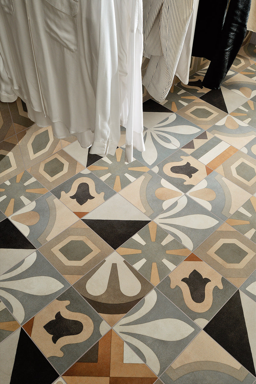 Fioranese Cementine Boho Boho Mix en situation — carrelage carreau de ciment