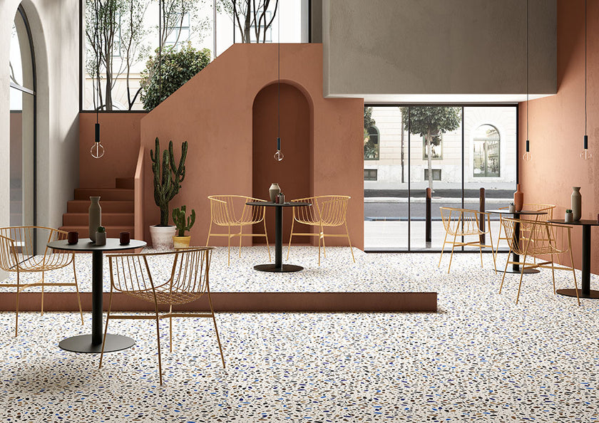 Fioranese Fio. Ghiaia en situation — carrelage effet terrazzo