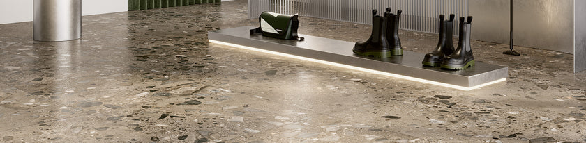 Fioranese I Ciottoli Argilla en situation — carrelage effet pierre