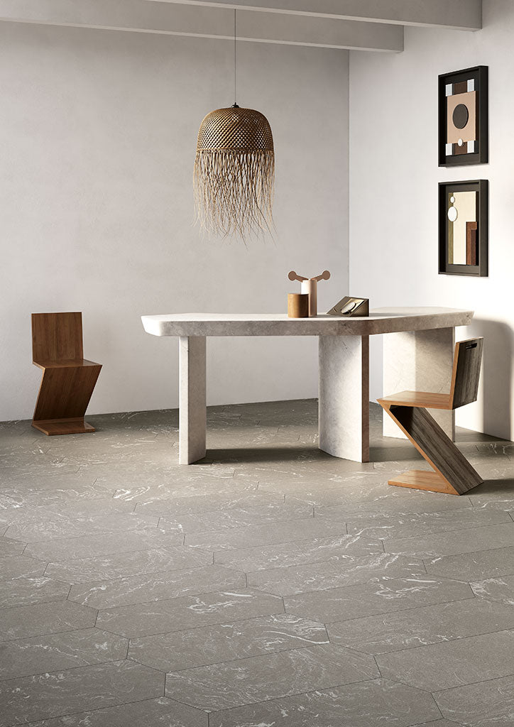 Fioranese I Variegati Cenere en situation — carrelage effet terre cuite