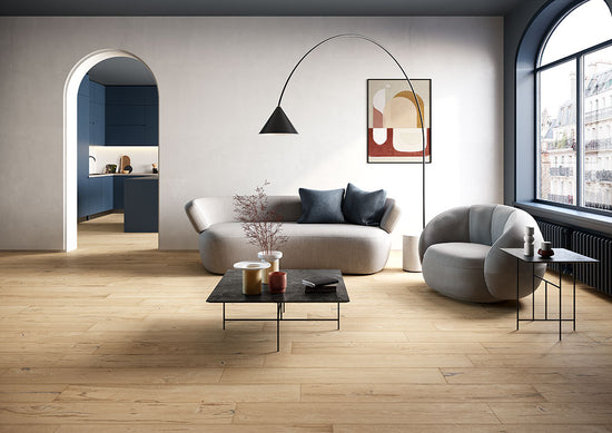 Fioranese Legnovivo Bianco en situation — carrelage effet bois
